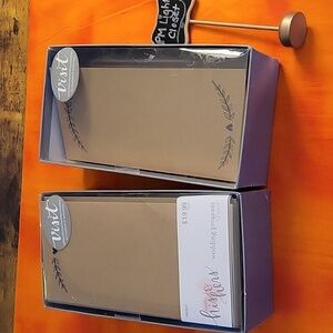 Studio His & Hers 65 Wedding Programs Brown Black Prefolded
